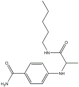 4-{[1-(pentylcarbamoyl)ethyl]amino}benzamide Struktur