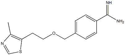 4-{[2-(4-methyl-1,3-thiazol-5-yl)ethoxy]methyl}benzenecarboximidamide Struktur