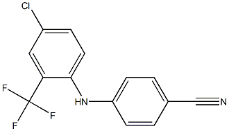 4-{[4-chloro-2-(trifluoromethyl)phenyl]amino}benzonitrile Struktur