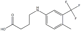 4-{[4-methyl-3-(trifluoromethyl)phenyl]amino}butanoic acid Struktur