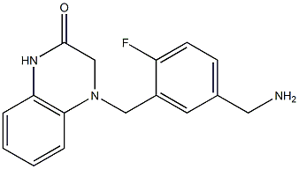 4-{[5-(aminomethyl)-2-fluorophenyl]methyl}-1,2,3,4-tetrahydroquinoxalin-2-one Struktur