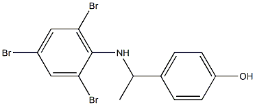 4-{1-[(2,4,6-tribromophenyl)amino]ethyl}phenol Struktur