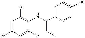 4-{1-[(2,4,6-trichlorophenyl)amino]propyl}phenol Struktur