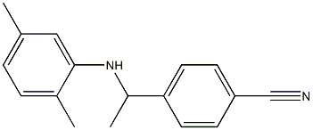 4-{1-[(2,5-dimethylphenyl)amino]ethyl}benzonitrile Struktur