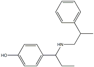 4-{1-[(2-phenylpropyl)amino]propyl}phenol Struktur