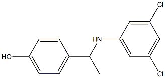 4-{1-[(3,5-dichlorophenyl)amino]ethyl}phenol Struktur