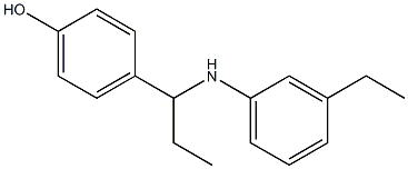 4-{1-[(3-ethylphenyl)amino]propyl}phenol Struktur