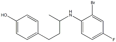 4-{3-[(2-bromo-4-fluorophenyl)amino]butyl}phenol Struktur