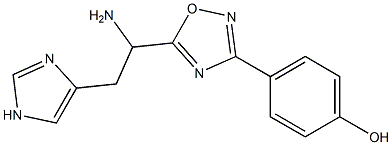 4-{5-[1-amino-2-(1H-imidazol-4-yl)ethyl]-1,2,4-oxadiazol-3-yl}phenol Struktur