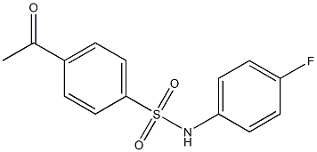 4-acetyl-N-(4-fluorophenyl)benzene-1-sulfonamide Struktur