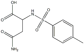 4-amino-2-{[(4-methylphenyl)sulfonyl]amino}-4-oxobutanoic acid Struktur