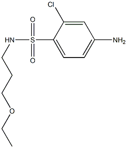 4-amino-2-chloro-N-(3-ethoxypropyl)benzene-1-sulfonamide Struktur