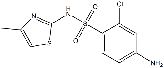 4-amino-2-chloro-N-(4-methyl-1,3-thiazol-2-yl)benzene-1-sulfonamide Struktur