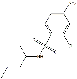 4-amino-2-chloro-N-(pentan-2-yl)benzene-1-sulfonamide Struktur