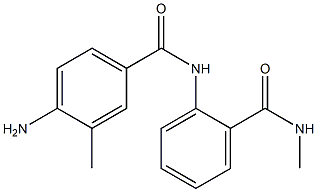 4-amino-3-methyl-N-{2-[(methylamino)carbonyl]phenyl}benzamide Struktur