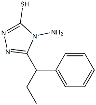 4-amino-5-(1-phenylpropyl)-4H-1,2,4-triazole-3-thiol Struktur