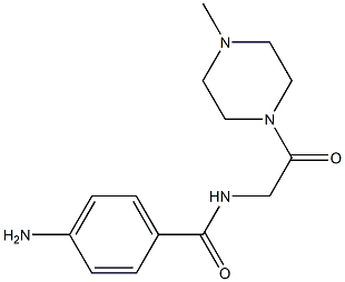 4-amino-N-[2-(4-methylpiperazin-1-yl)-2-oxoethyl]benzamide Struktur