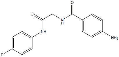 4-amino-N-{2-[(4-fluorophenyl)amino]-2-oxoethyl}benzamide Struktur