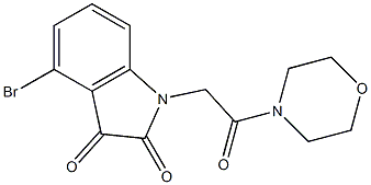 4-bromo-1-[2-(morpholin-4-yl)-2-oxoethyl]-2,3-dihydro-1H-indole-2,3-dione Struktur