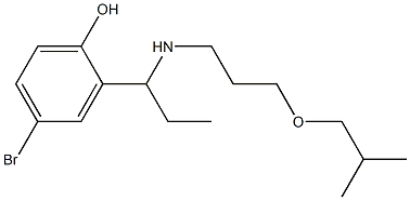 4-bromo-2-(1-{[3-(2-methylpropoxy)propyl]amino}propyl)phenol Struktur