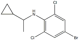 4-bromo-2,6-dichloro-N-(1-cyclopropylethyl)aniline Struktur