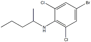 4-bromo-2,6-dichloro-N-(pentan-2-yl)aniline Struktur