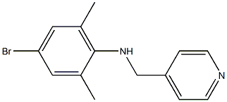 4-bromo-2,6-dimethyl-N-(pyridin-4-ylmethyl)aniline Struktur