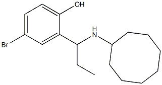 4-bromo-2-[1-(cyclooctylamino)propyl]phenol Struktur