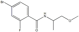 4-bromo-2-fluoro-N-(2-methoxy-1-methylethyl)benzamide Struktur