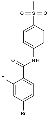 4-bromo-2-fluoro-N-(4-methanesulfonylphenyl)benzamide Struktur