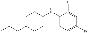 4-bromo-2-fluoro-N-(4-propylcyclohexyl)aniline Struktur