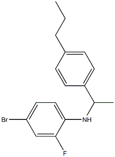 4-bromo-2-fluoro-N-[1-(4-propylphenyl)ethyl]aniline Struktur