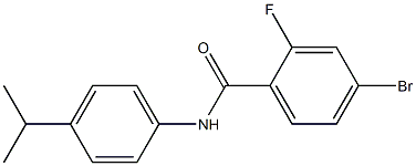 4-bromo-2-fluoro-N-[4-(propan-2-yl)phenyl]benzamide Struktur