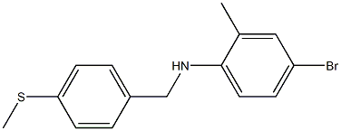 4-bromo-2-methyl-N-{[4-(methylsulfanyl)phenyl]methyl}aniline Struktur