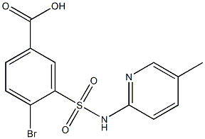 4-bromo-3-[(5-methylpyridin-2-yl)sulfamoyl]benzoic acid Struktur