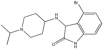 4-bromo-3-{[1-(propan-2-yl)piperidin-4-yl]amino}-2,3-dihydro-1H-indol-2-one Struktur