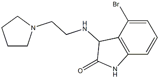 4-bromo-3-{[2-(pyrrolidin-1-yl)ethyl]amino}-2,3-dihydro-1H-indol-2-one Struktur