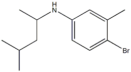 4-bromo-3-methyl-N-(4-methylpentan-2-yl)aniline Struktur