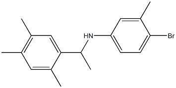 4-bromo-3-methyl-N-[1-(2,4,5-trimethylphenyl)ethyl]aniline Struktur