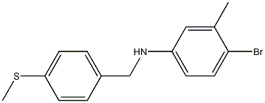 4-bromo-3-methyl-N-{[4-(methylsulfanyl)phenyl]methyl}aniline Struktur