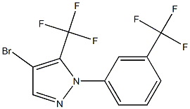 4-bromo-5-(trifluoromethyl)-1-[3-(trifluoromethyl)phenyl]-1H-pyrazole Struktur