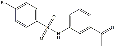 4-bromo-N-(3-acetylphenyl)benzene-1-sulfonamide Struktur