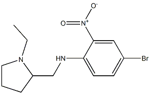 4-bromo-N-[(1-ethylpyrrolidin-2-yl)methyl]-2-nitroaniline Struktur