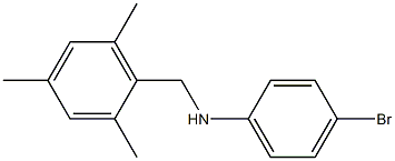 4-bromo-N-[(2,4,6-trimethylphenyl)methyl]aniline Struktur