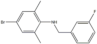 4-bromo-N-[(3-fluorophenyl)methyl]-2,6-dimethylaniline Struktur