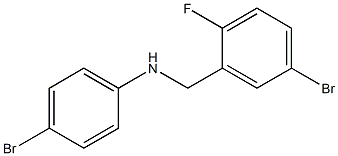 4-bromo-N-[(5-bromo-2-fluorophenyl)methyl]aniline Struktur