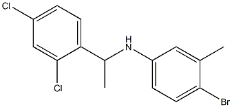 4-bromo-N-[1-(2,4-dichlorophenyl)ethyl]-3-methylaniline Struktur