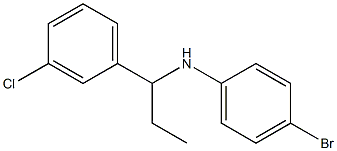 4-bromo-N-[1-(3-chlorophenyl)propyl]aniline Struktur