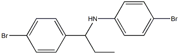 4-bromo-N-[1-(4-bromophenyl)propyl]aniline Struktur