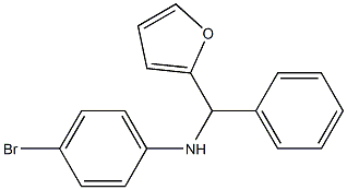 4-bromo-N-[furan-2-yl(phenyl)methyl]aniline Struktur